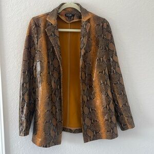 LIKE NEW Nasty Gal Faux Snakeskin Jacket Sz 4